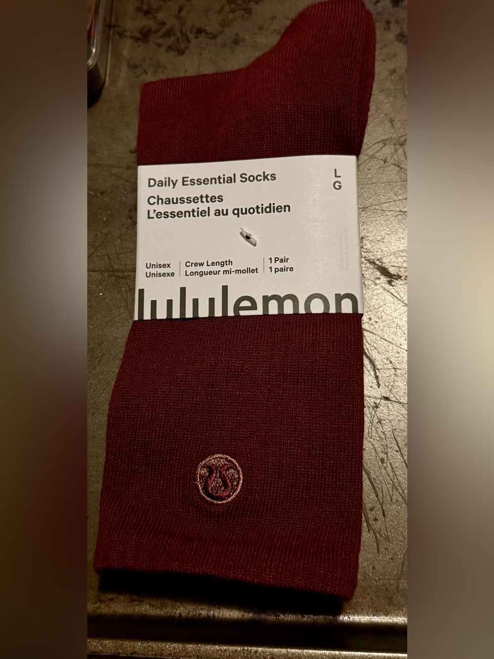 lululemon athletica Daily Essential Crew Socks - Burgundy